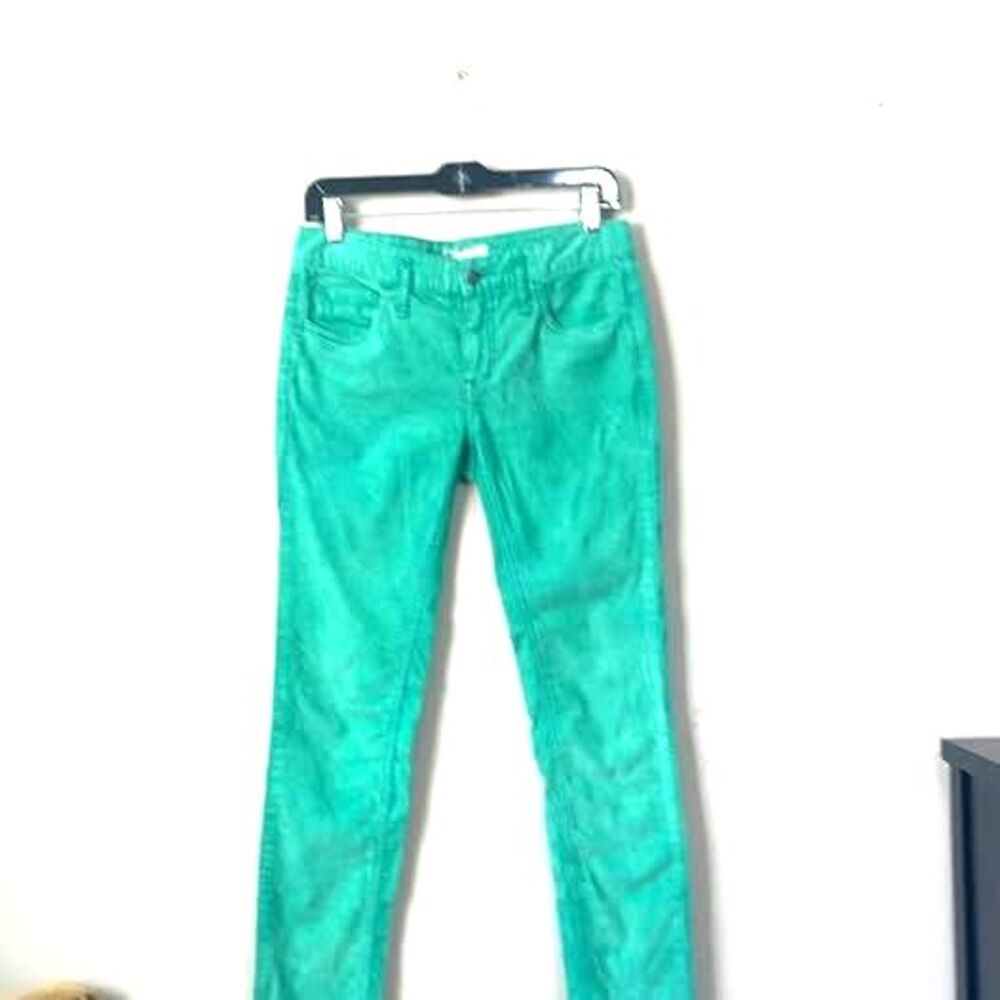Free People Green Corduroy Skinny Jeans sz 27